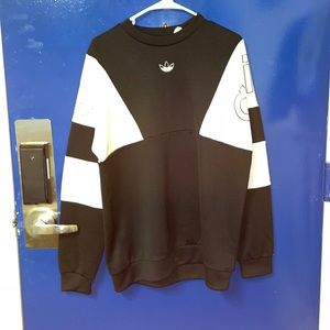 Adidas Black and White Crewneck